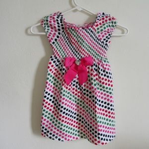 Youngland Girls Dress Size 5 Cap Sleeve Polka Dot